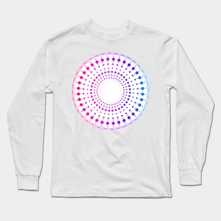 Geometric Pink/Blue Spiral Long Sleeve T-Shirt